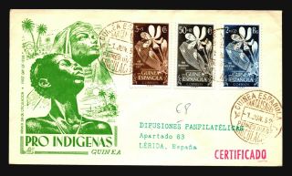 Spanish Guinea 1952 Pro Indigenas Series Fdc - Z15057