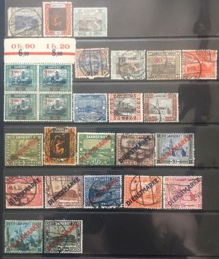 Germany - Saar 1921 Issues & 1922 - 1923 Official Issues Mnh &