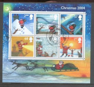 2004 Christmas Very Fine Fdi Miniature Sheet.  Ms2588.  Cat £13.  00