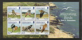 Alderney 2004 Migrating Birds 3rd Series Minisheet Sg,  Ms,  A241 Um/m N/h Lot R1609