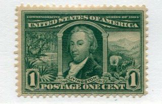 1904 U.  S.  Scott 323 One Cent Louisiana Purchase Expo Stamp Hinged