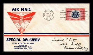 Us Cover Air Mail Special Delivery Fdc Scott Ce2
