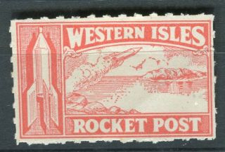 Britain; 1934 Western Isles Rocket Post Issue Hinged