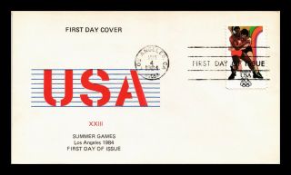 Us Cover Olympic Summer Games Los Angeles Wrestling Fdc