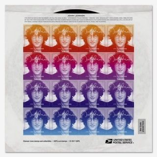 John Lennon Beatles Usa 5313 2018 Rock Music Legend Icon 16 Forever Stamp Sheet