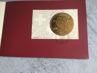 Switzerland 2013 Mi - No.  Michel Block 53 Goldvreneli Incl.  Certificate