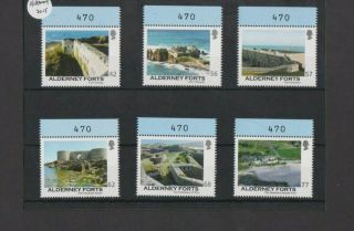 Gb Alderney 2015 Alderney Forts 6 V Set Mnh Per Scan