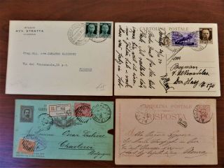 Italia,  4 Cartolina Postale 1895,  1888,  1934,  1945.  The Summers Proposals Continue