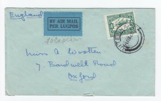 South Africa Uitenhage,  Eastern Cape 1932 Air Mail 4d Cover To Oxford