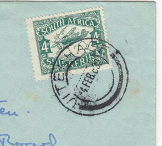 South Africa Uitenhage,  Eastern Cape 1932 Air Mail 4d Cover to Oxford 2
