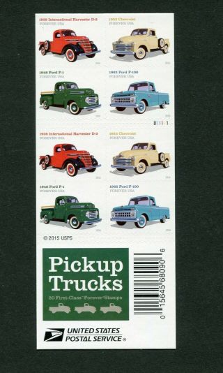 5101 - 4 Pick Up Trucks Booklet Of 20 Mnh X/f Og