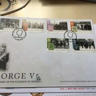 Isle Of Man Fdc.  Centenary Of The Accession Of George V.  E84