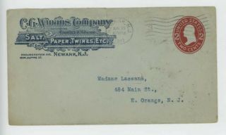 Mr Fancy Cancel C G Winans Company Salt Paper Twines Newark Nj 1911 Cvr 2811
