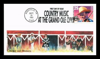 Dr Jim Stamps Us Bob Wills Country Music Grand Ole Opry First Day Cover