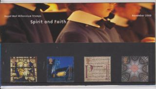 Gb 2000 Spirit And Faith Presentation Pack No.  317 Sg 2170 - 2173 Stamp Set