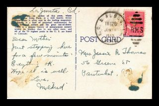 Dr Jim Stamps Us Kansas City Albuquerque Rpo Railroad Post Office Postcard
