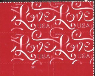 Us Stamp - 2012 Love Ribbons - Plate Block Of 4 Forever Stamps - Scott 4626