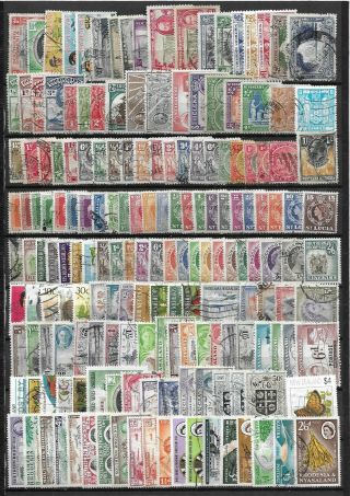 Stock Page Of British Commonwealth Stamps - Approx 200 Vfu (bc50c)