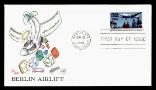 Dr Who 1998 Berlin Airlift Deilvers Food Fuel Fdc Hand Colored Cachet C132016