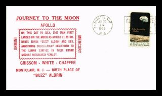 Dr Jim Stamps Us Journey To The Moon Buzz Aldrin Birthplace Space Event Cover