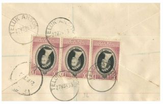 (159) Malaysia 1953 - Registered Cover From Teluk Hanson To Turf Club In Ipoh