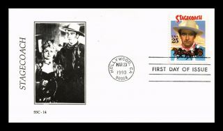 Dr Jim Stamps Us Stagecoach Classic Films First Day Cover Hollywood