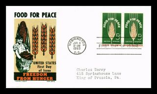 Dr Jim Stamps Us Freedom From Hunger Ken Boll First Day Cover Pair
