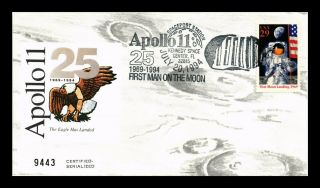 Dr Jim Stamps Us Apollo 11 25th Anniversary Man On Moon Cover 1994