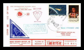 Dr Jim Stamps Us Rocket Post Space Event Apollo 8 Limited Edition Air Mail Cover