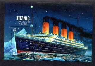 Jersey Mnh 2012 The 100th Anniversary Of The Titanic Disaster
