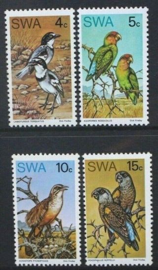 South West Africa Swa 1974 Rare Birds.  Set Of 4.  Never Hinged.  Sg260/263.