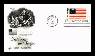 Dr Jim Stamps Us First Stars Stripes Historic Flags Art Craft Fdc Cover