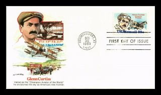 Dr Jim Stamps Us Glenn Curtiss Aviation Fdc Cover Air Mail Scott C100