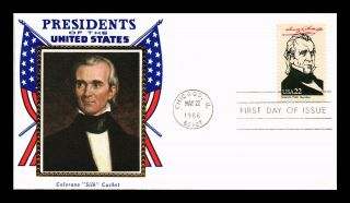 Dr Jim Stamps Us James Polk President Colorano Silk Fdc Cover Chicago