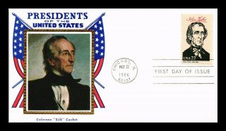 Dr Jim Stamps Us President John Tyler President Colorano Silk Fdc Cover Chicago