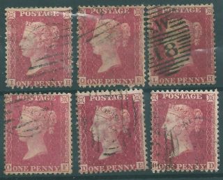 Gb Queen Victoria 6 Penny Red Stars