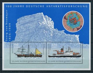 [98244] West Germany Bundespost 2001 Antarctic Research Polar Ships Sheet Mnh