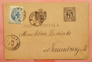 188? Romania Uprated Postal Card Bucharest To Germany