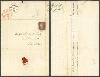 Gb Victoria 1842 - Cover To London - Maltese Cross 31734/4