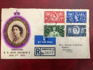 Great Britain,  1953 Coronation First Day Cover Cancelled London Slogan