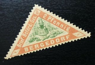 Germany Dt.  Reich Local Stamp Bergedorf Village Girl N1