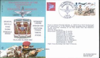 Raf Cover Para 50th Ann Of The Parachute Regiment Cover Af8a