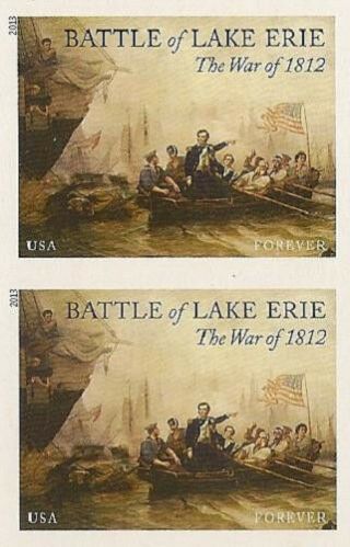 Us 4805a War 1812 Battle Of Lake Erie Imperf Ndc Vert Pair Mnh 2013