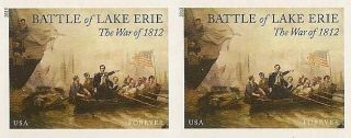 Us 4805a War 1812 Battle Of Lake Erie Imperf Ndc Horz Pair Mnh 2013