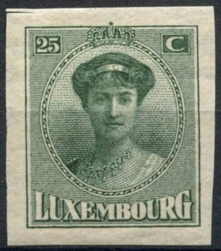 Luxembourg 1922 Sg 219,  25c Grand Duchess Charlotte Mh Imperf D98874