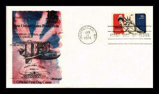 Dr Jim Stamps Us Statue Of Liberty Air Mail 18c First Day Cover Fleetwood