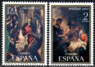 (ref - 12647) Spain 1970 Christmas Sg.  2060/2061 Mnh