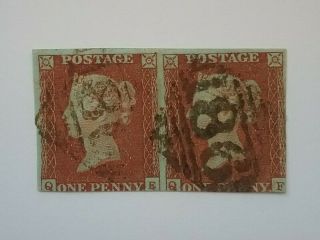 Gb Penny Red Imperf Pair