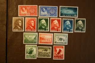 Norway.  Selection Of 1940s Sets.  31 Stamps.  2 Images