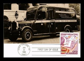 Us Postcard Stamp Collecting Philatelic Truck Maxi Card Continental Size